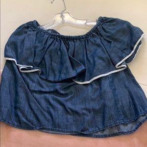 Denim off the shoulder top